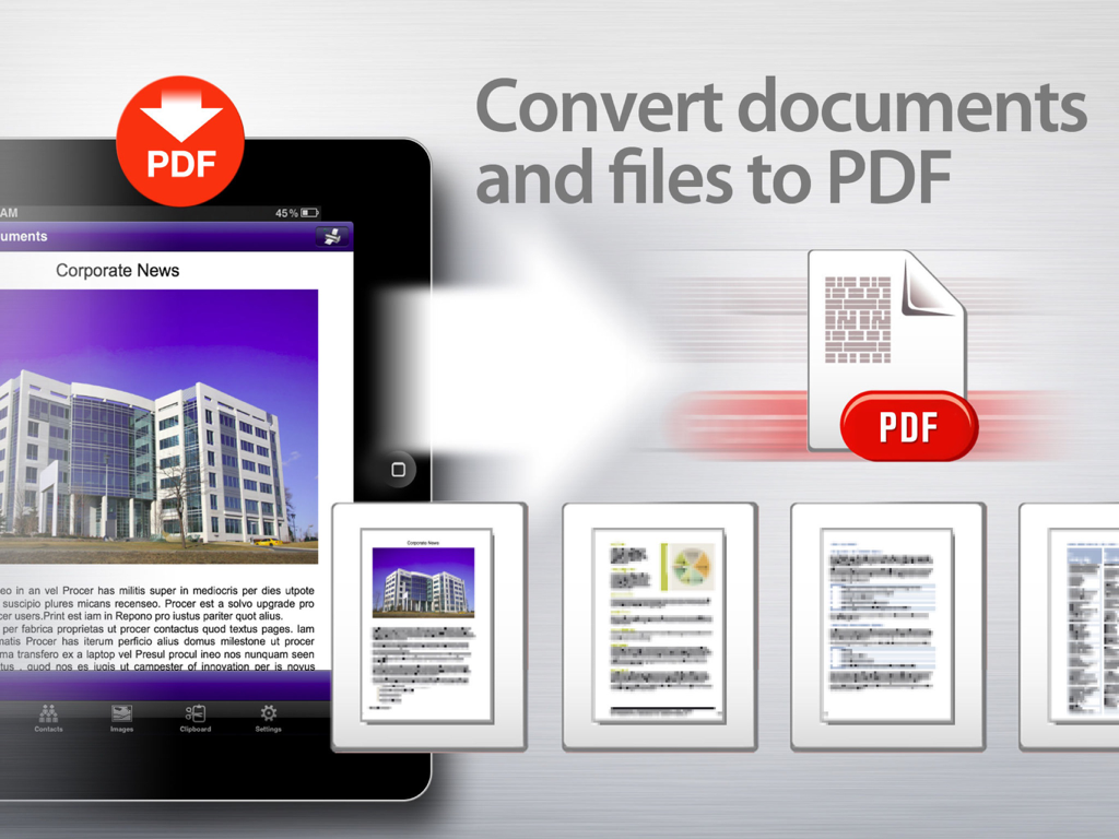Convert documents and files to PDF