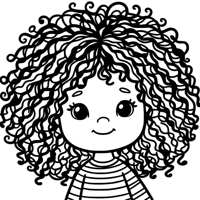 4 year old girl with curly hair