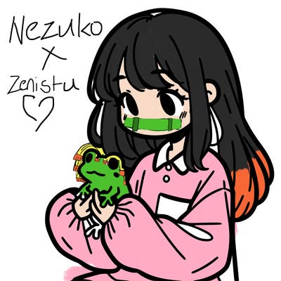 girl with long hair and a oversized shirt. and she is holding a frog