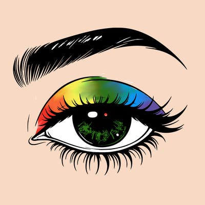 eye closed realistic