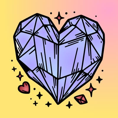 crystal heart