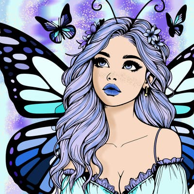 butterfly fairy realistic girl
