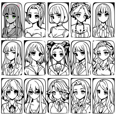 girls that look diffrent anime