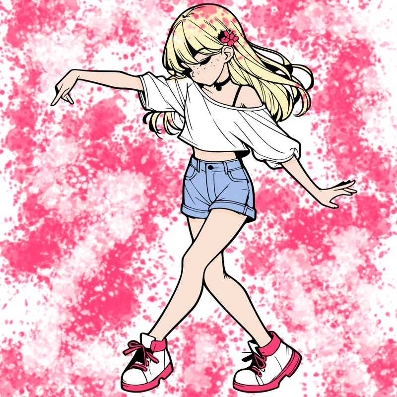 realistic girl danceing