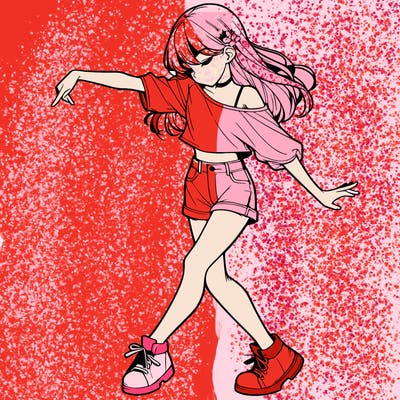 realistic girl danceing