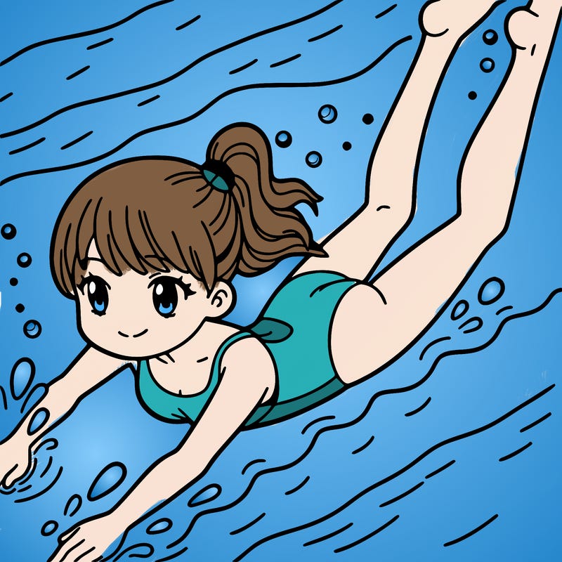 swimming girl