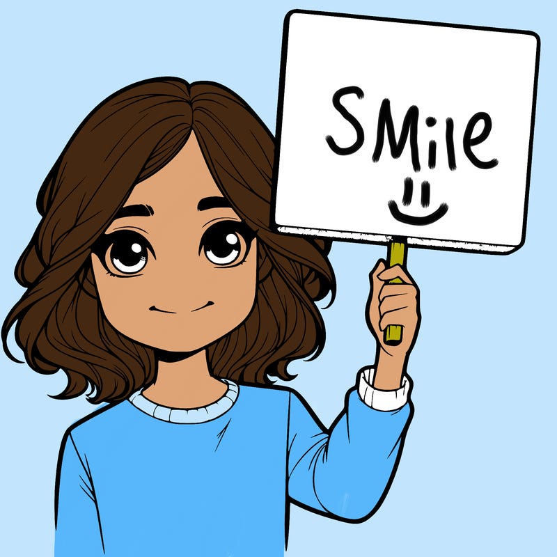 realistic girl holding up a sign