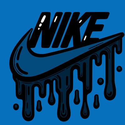 dripping nike logo