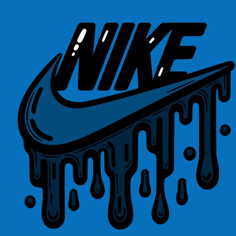 dripping nike logo