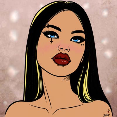 realistic woman with full lips