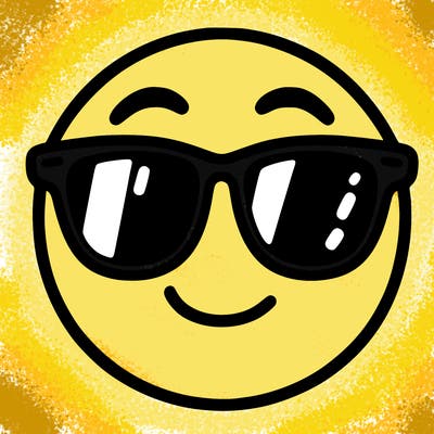 emoji with sunglasses