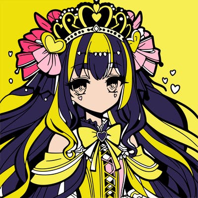 anime girl heart queen