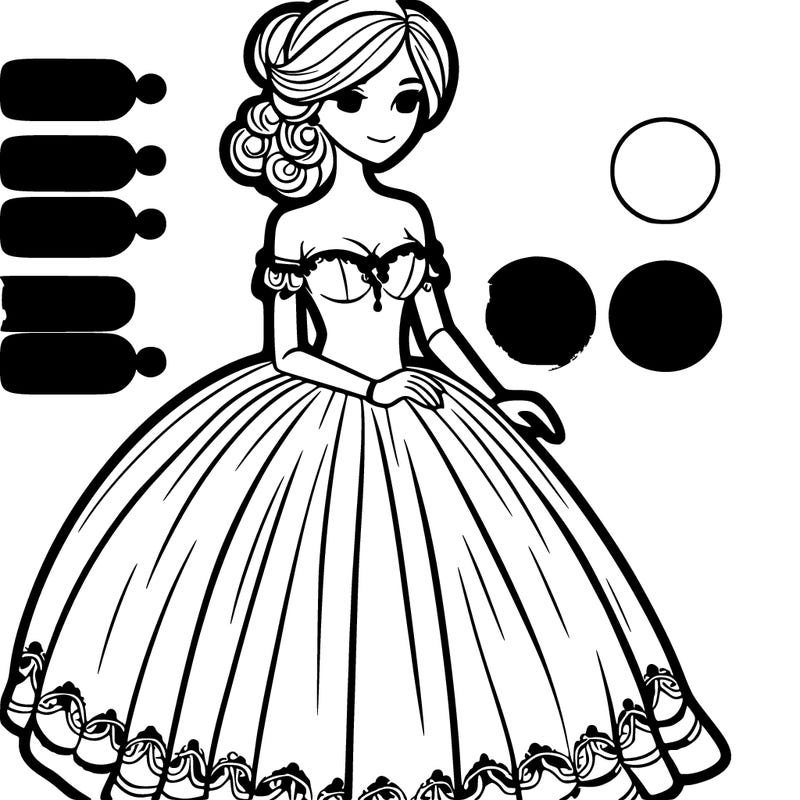 woman in a ball gown