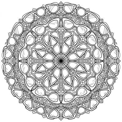 Dive into a world of style with this unique women's eyewear mandala coloring page. Featuring an array of fashionable glasses and sunglasses, it offers a creative escape for all fashion enthusiasts.