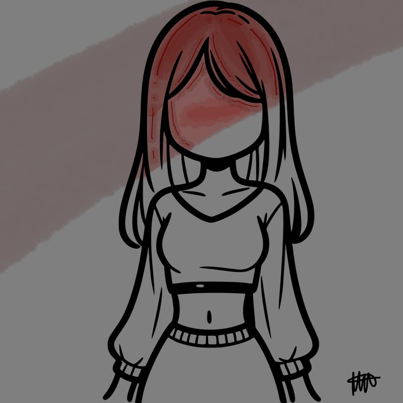 girl in crop top long sleeve