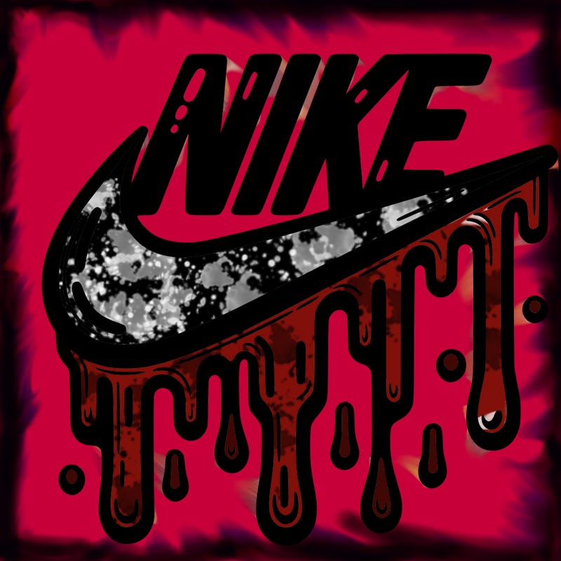 dripping nike logo