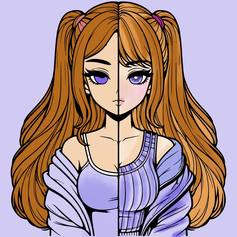 realistic girl split