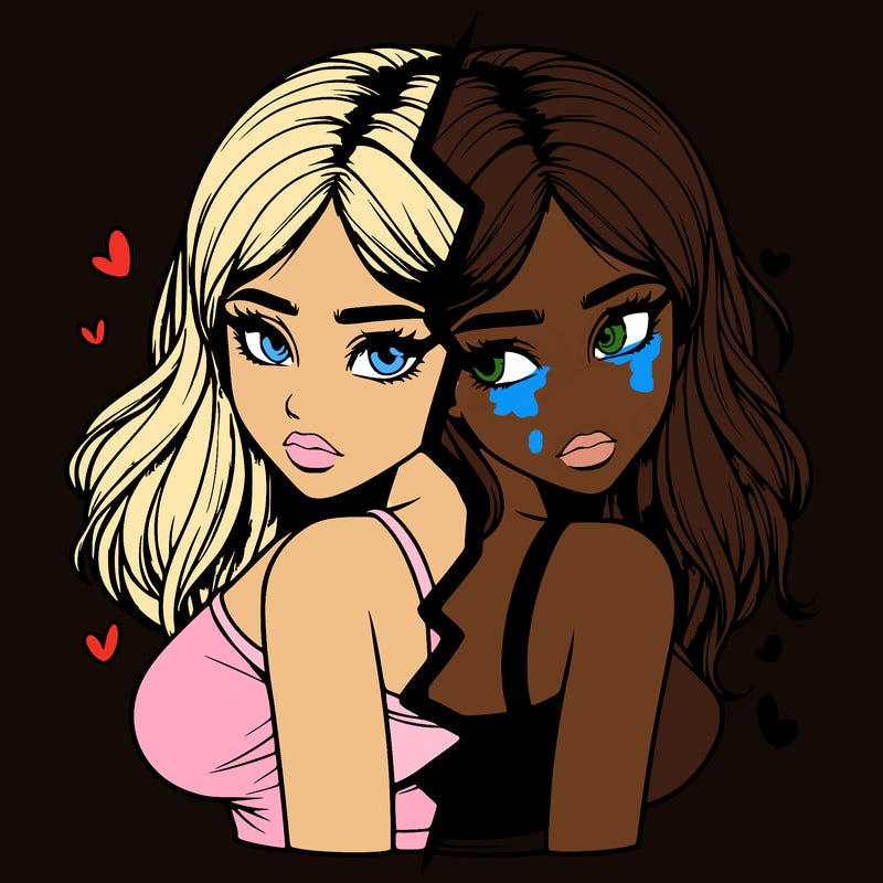 realistic girl split