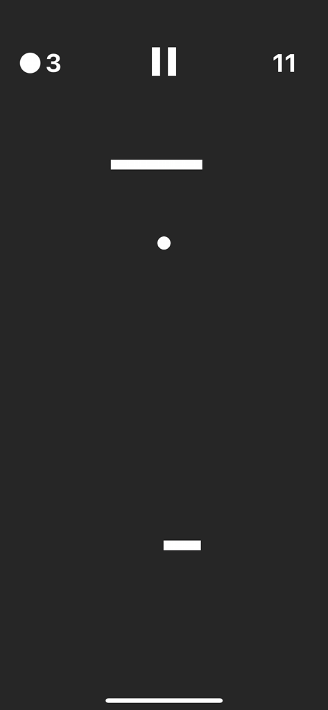 Ultra Ping Pong - Minimalist gameplay of Ultra Ping Pong showing a white ball and paddles on a black background