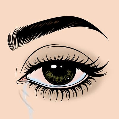 eye closed realistic