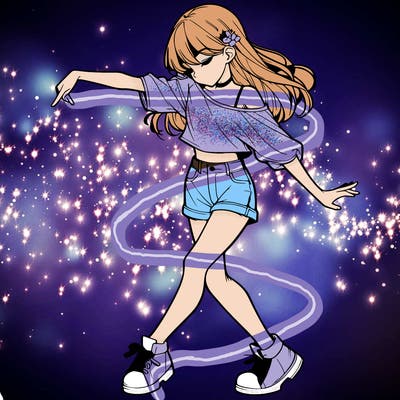 realistic girl danceing