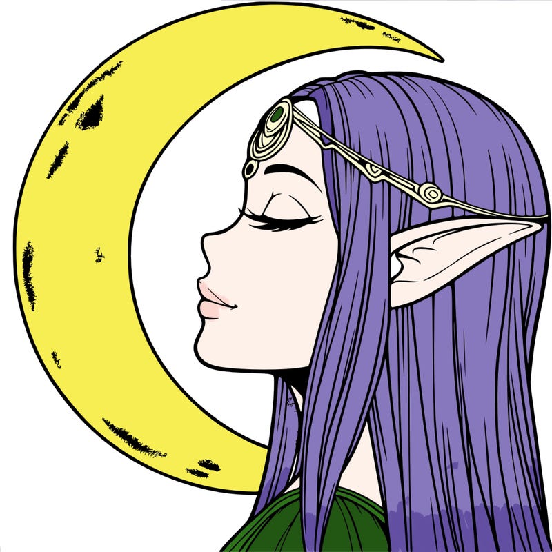 a realistic moon elf