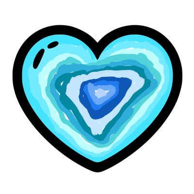 a blank heart