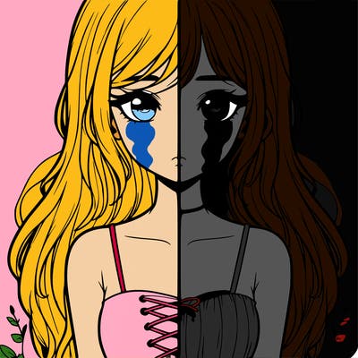 a realistic girl split