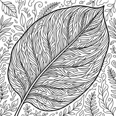 Unleash your creativity with this stunning Calathea leaf coloring page, featuring complex vein patterns and lush botanical details. Perfect for nature lovers, this design promises a deeply engaging and relaxing coloring experience.