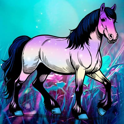 realistic horse