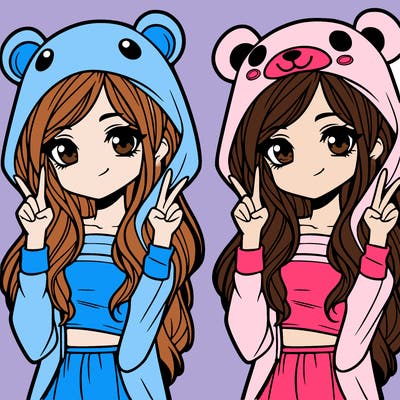 teen girl in animal costume