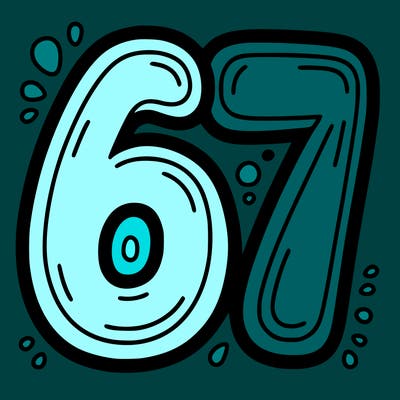 the number 67