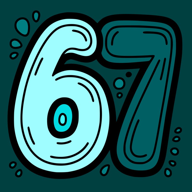 the number 67