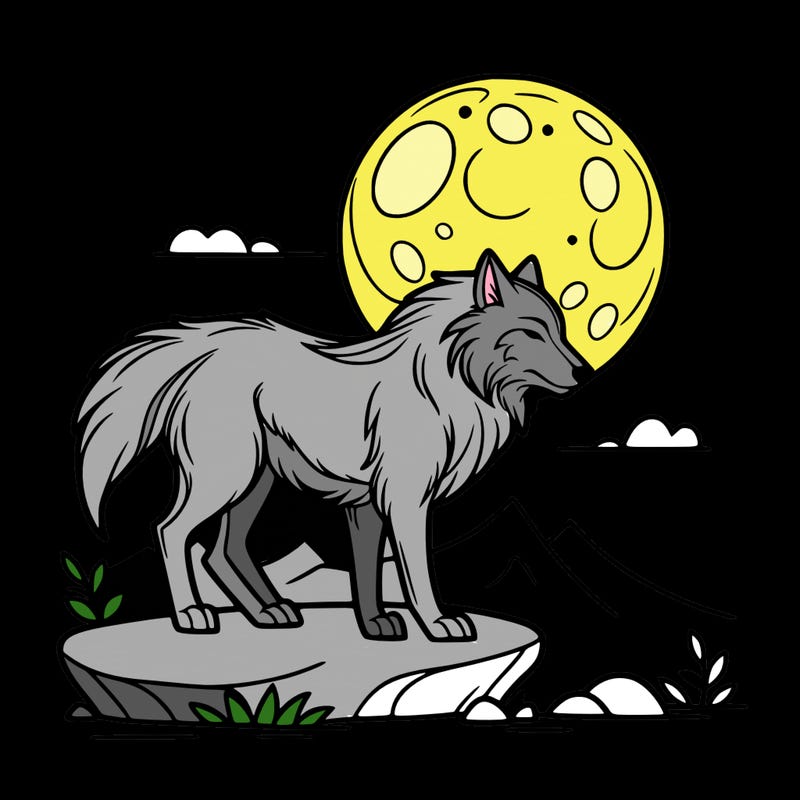 wolf moonlight