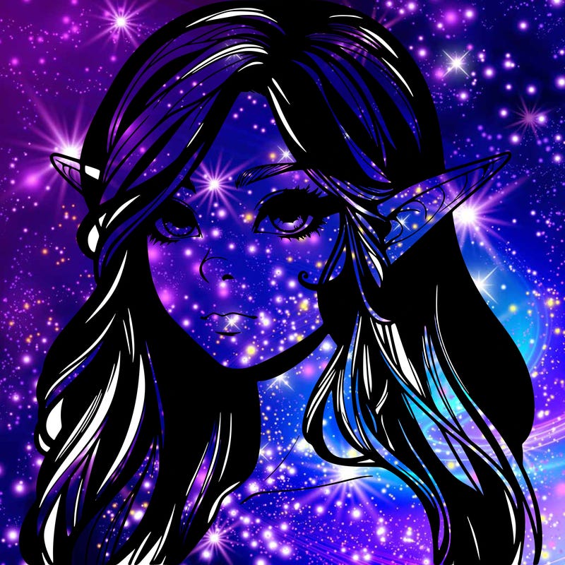 elf girl realistic dark fantasy