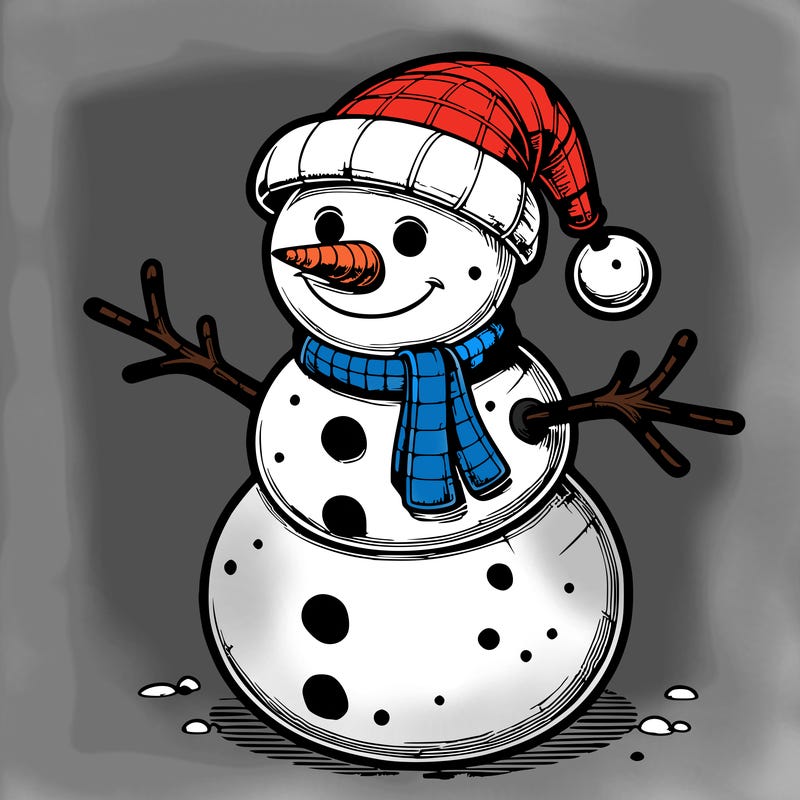 realistic christmas snowman