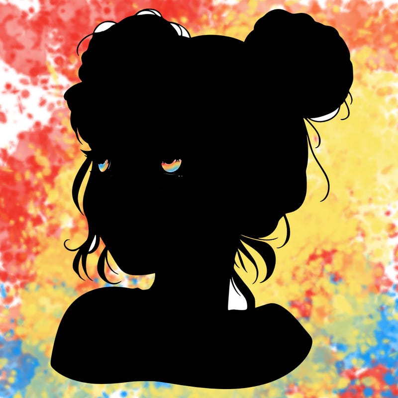 realistic girl with spacebuns