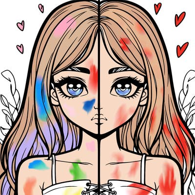 realistic girl split