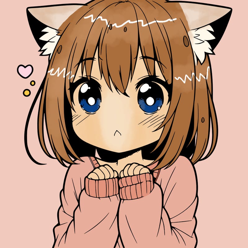 shy anime catgirl