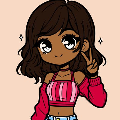 cute girl with crop top