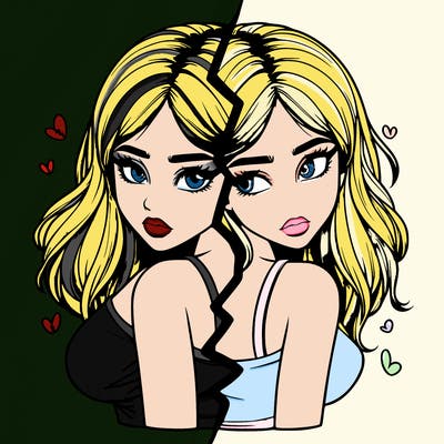 realistic girl split