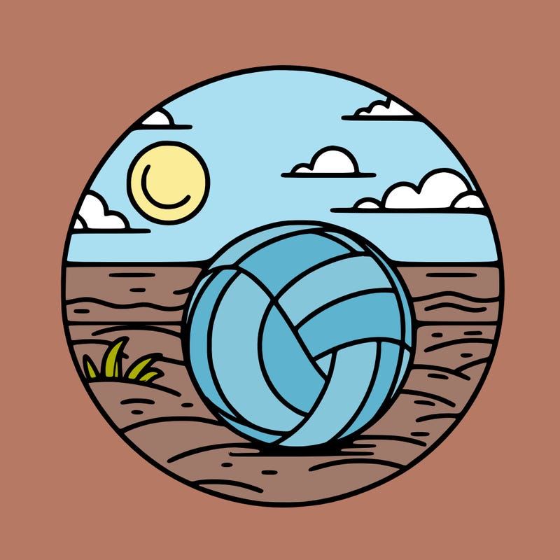 volleyball on a beach