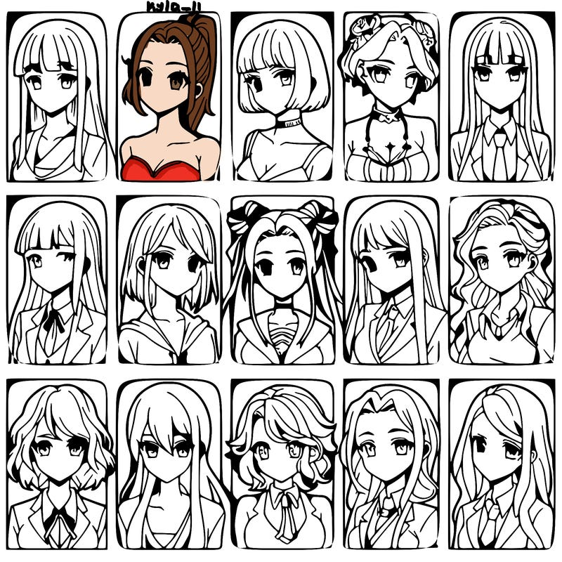 girls that look diffrent anime