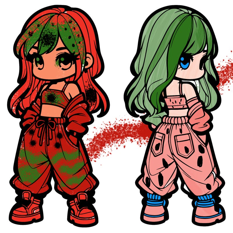 girl in crop top and baggy pants