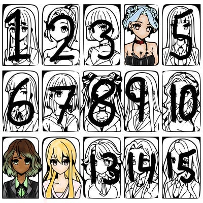 girls that look diffrent anime