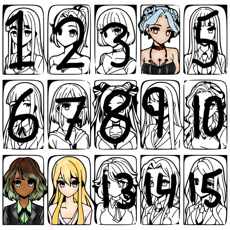 girls that look diffrent anime