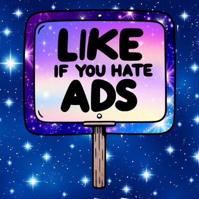 a sign that says like if you hate ads