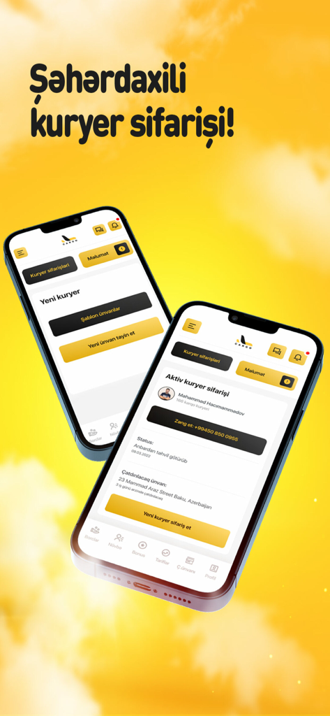 166Cargo App-Oberfläche für die Bestellung und Verfolgung von stadtwoiten Kurierlieferungen