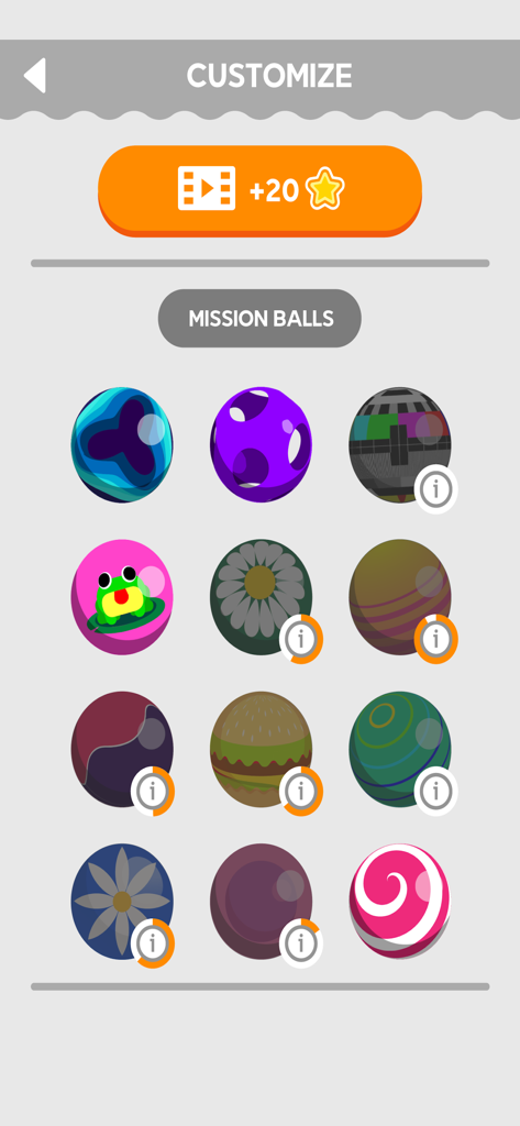 Menu do jogo Dunk Shot mostrando uma variedade de skins de basquete desbloqueáveis na seção de personalização