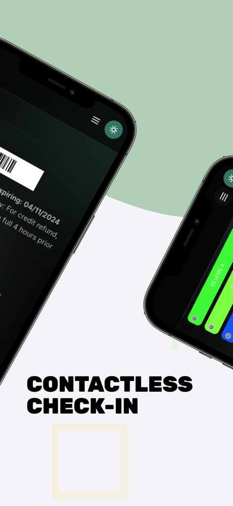 THINKCRM FITNESS - Smartphone che visualizza un codice a barre digitale per il check-in in palestra contactless